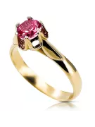 14K Yellow gold Ruby Ring Vintage style vrc122y
